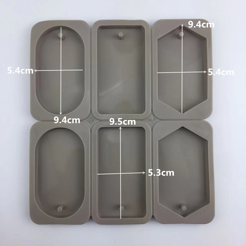 Силиконова форма за печене с 6 кухини в неравни форми: ромбовидни, правоъгълни и елипсовидни, за ароматерапия — самостоятелна OPP опаковка