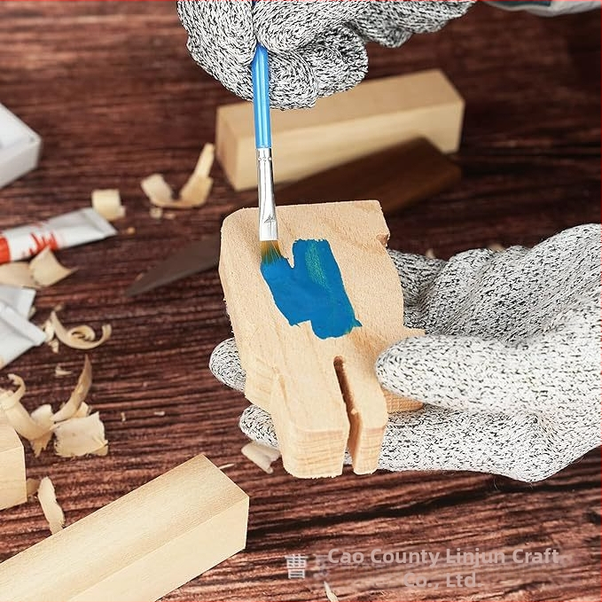 Lin jun Drevený blok DIY Graffiti pre deti – Pevný drevený blok, Moderný minimalistický dizajn