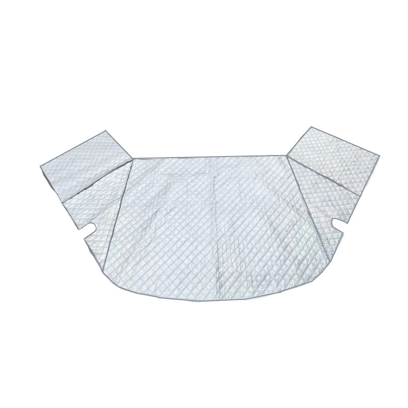 Снегозащитно покривало за предното стъкло на Ford B-класа RV V348 от Xinghe Artisan — алуминиево фолио, клетчат узор, удебелен, прост стил, 1.5 кг, монтаж с вградена карта