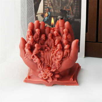 Μορφή από σιλικόνη για κεριά με θέμα Τελευταίο Δείπνο, χειροποίητη, για αρωματικά κεριά – ακανόνιστος σχηματισμός