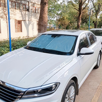 Protecție solară pentru parbrizul din față și din spate, folie de aluminiu, montaj prin clip, compatibilitate generală, stil simplu