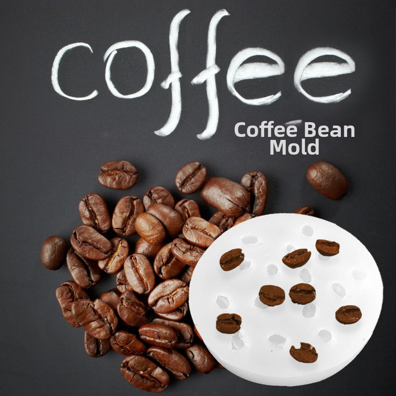 Silicone žvakių forma – kavos pupelės forma, apvali, skirta DIY aromatinėms žvakėms ir šokoladinio mousse tortės dekoravimui