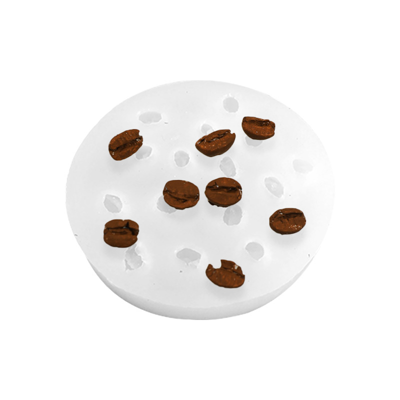 Silicone žvakių forma – kavos pupelės forma, apvali, skirta DIY aromatinėms žvakėms ir šokoladinio mousse tortės dekoravimui