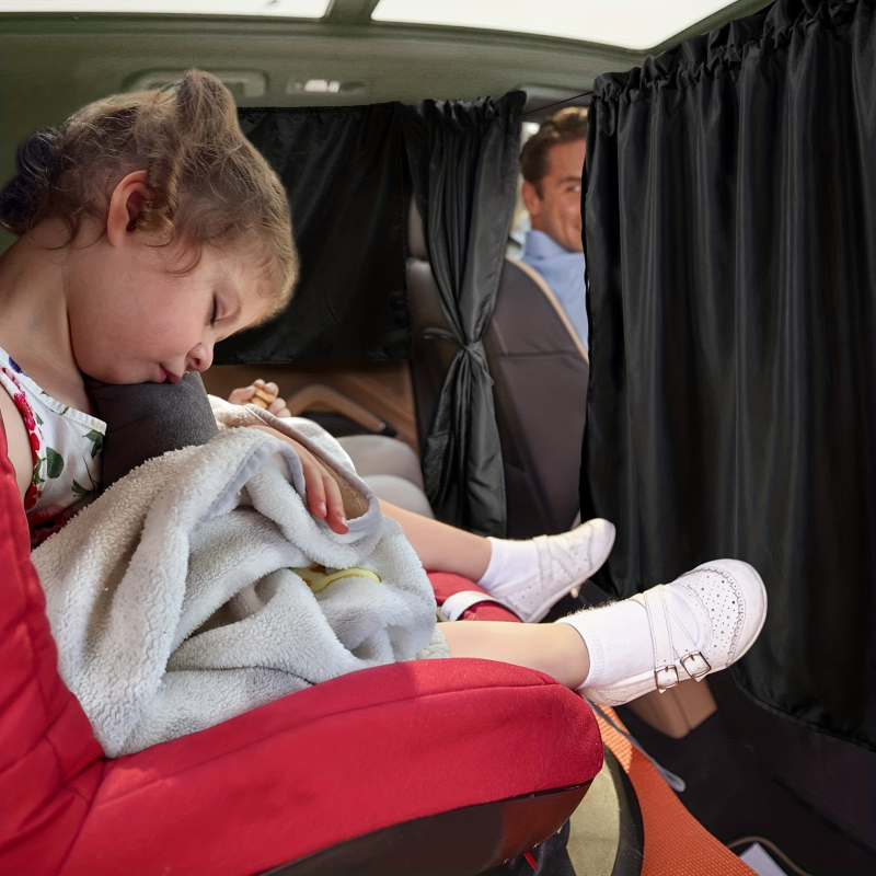 Automobilio priekinė ir galinė pertvara užuolaida, stora nepralaidi 190T audinys, pakabos montavimas, bendras taikymas, pritaikytas apdorojimas