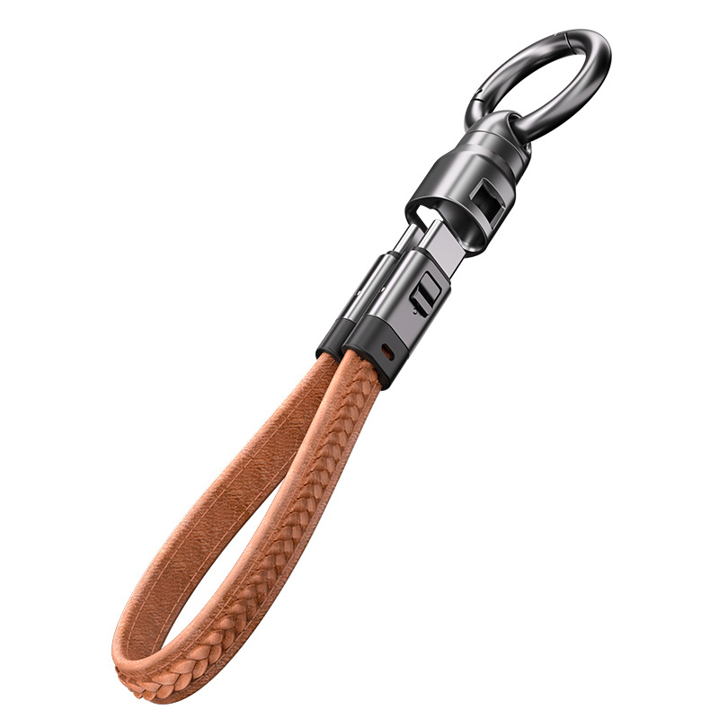 PD240W greito įkrovimo odinis kakliukas kabelis – USB-C ir Lightning, skirtas Android ir Apple įrenginiams, modelis A57