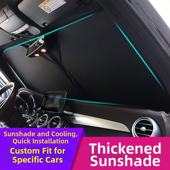 Mu Ten κάλυμμα ηλιοπροστασίας για το μπροστινό παρμπρίζ αυτοκινήτου, αλουμινόφυλλο, τοποθέτηση με snap-in, καθολική εφαρμογή