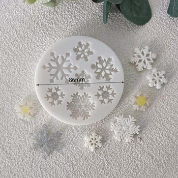 Φόρμα σιλικόνης για κέικ – Χριστουγεννιάτικη νιφάδα χιονιού, ακανόνιστο σχήμα, κατάλληλη για fondant, σοκολάτα και διακόσμηση κέικ