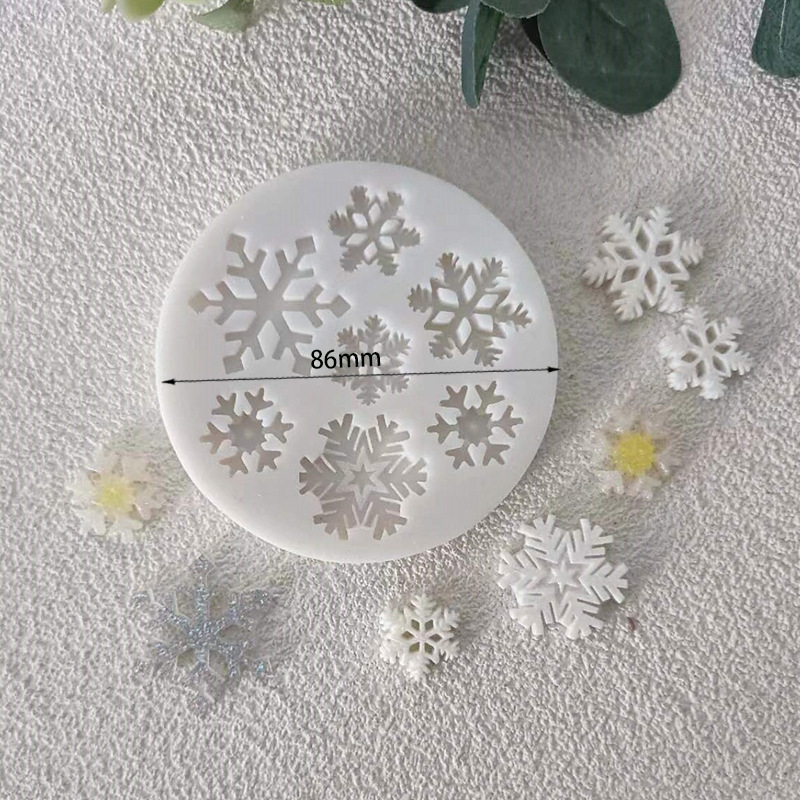 Szilikon tortaforma – karácsonyi hópehely, szabálytalan alak, fondant, csokoládé és tortadekorációhoz