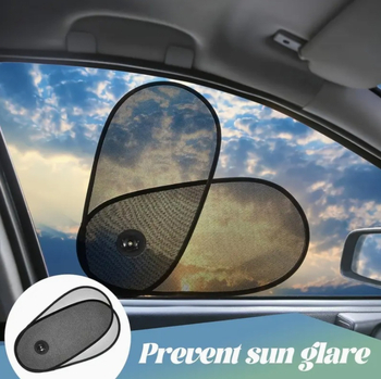 Parasolar auto din plasă cu ventuze pentru geamuri, stil simplu