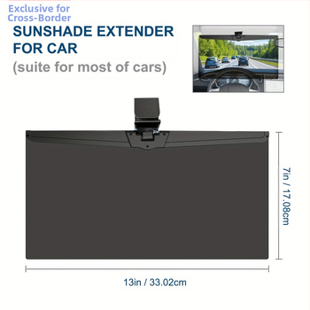 Επεκτατής ηλιοπροστασίας αυτοκινήτου για Toyota, Πολωμένο, Πλαστικό, Εγκατάσταση με κλικ