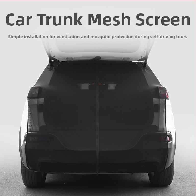 Automobilio galinių durelių tinklas – skaidrus, nuo vabzdžių, aukštos tankio Ice Silk tinklas, pakabinimo tipas