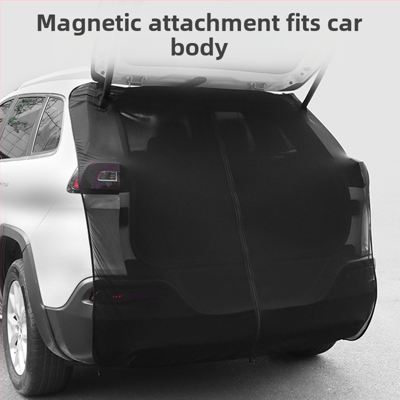 Мрежест екран за багажника на колата – прозрачен, против насекоми, мрежа от Ice Silk с висока плътност, подвесен тип