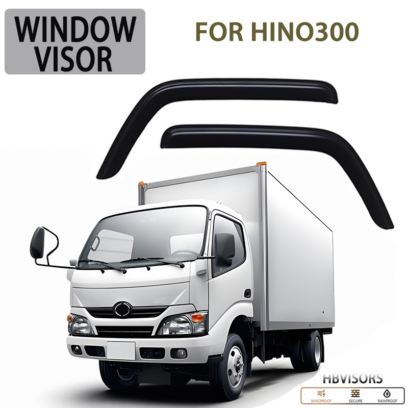 Козирка за прозореца за Hino 300 – PC материал, персонализирана, марка Black and White