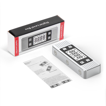 Skaitmeninis kampometras su inclinometru ir lygiu, magnetu, 90° goniometras su skaitmeniniu displeju (skaitmeninis displejs, inclinometro, lygiu, magnetu, 90°)