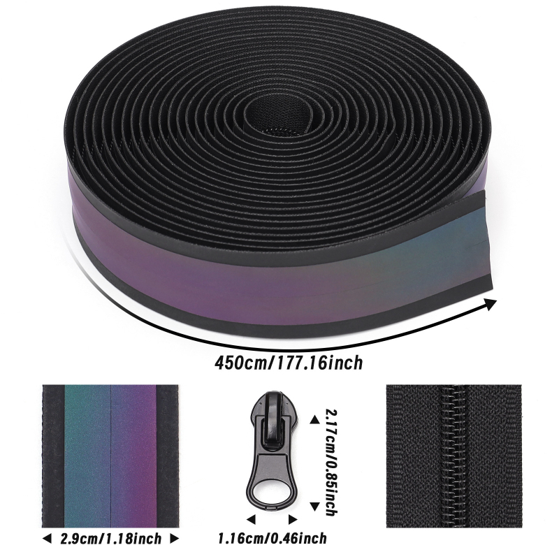 Nailono lagaminų užtrauktuko rinkinys, Changsons prekės ženklas, kilmė Guangdong, su iš anksto įmontuotu užtrauktuku, 1 pakuotė