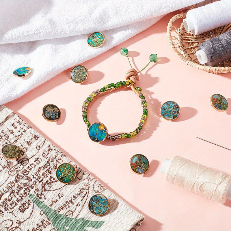 Korejskog stila metalni gumbi s prozirnim premazom ulja za vanjsku odjeću – DIY dodaci, brend Grandma; sezona jesen 2024; za odrasle