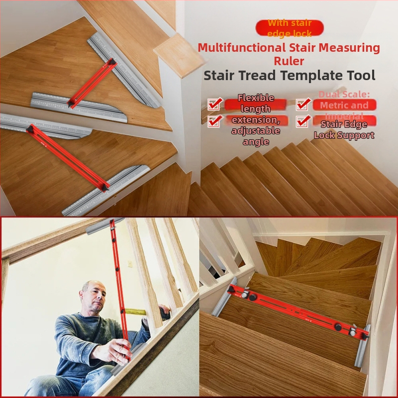 Алуминиев линеен измервател за стъпала, инструмент за маркиране, марка Onkel.J