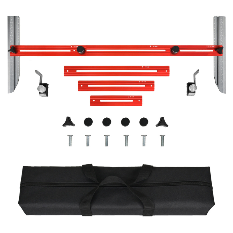 Schodová pravítka z hliníkovej zliatiny, nástroj na označovanie a meranie schodov, značka Onkel.J