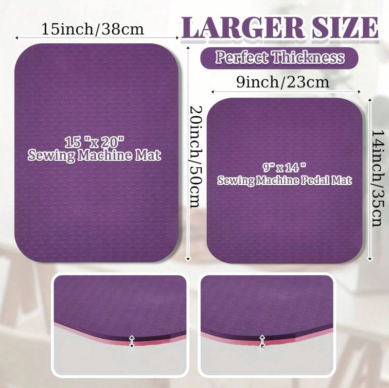 Anti-slip kilimėlis siuvimo mašinai, sumažina vibracijas ir triukšmą | Medžiaga: TPE; Storis: 6 mm; Svoris: 180 g; Kategorija: jogos kilimėlis