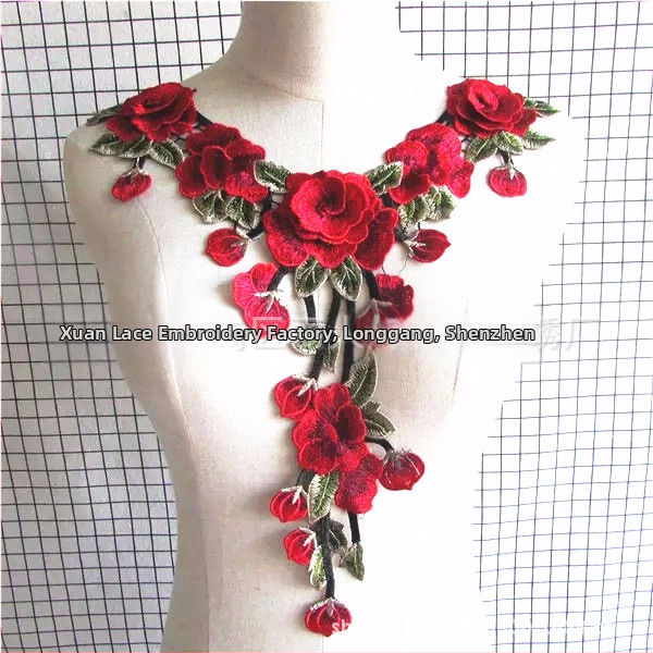 Vyšívaná čipka lem pre odevy; polyesterové vlákno; vhodné pre dámske oblečenie, klobúk a džínsy