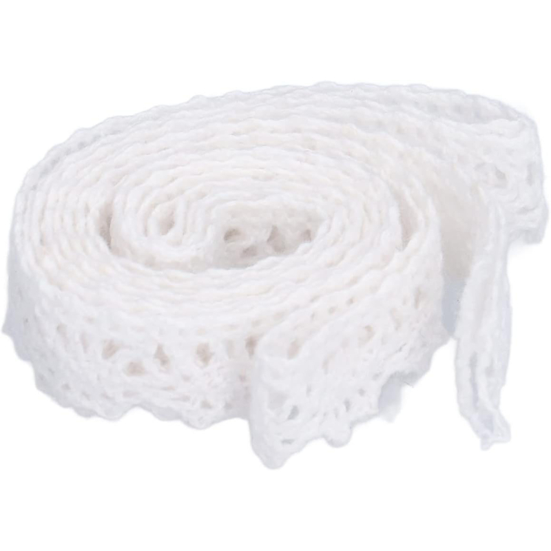 Дантелена лента за занаяти, млечна коприна, марка Други