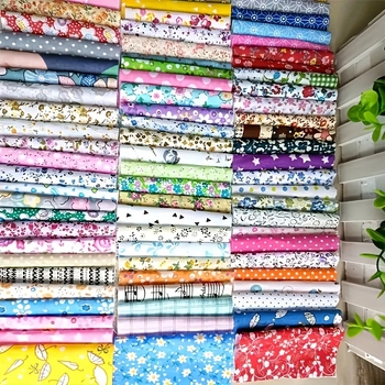 Patchwork pamučna tkanina s cvjetnim uzorkom – set ostataka za DIY početnike