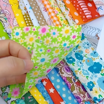 Patchwork pamučna tkanina s cvjetnim uzorkom – set ostataka za DIY početnike