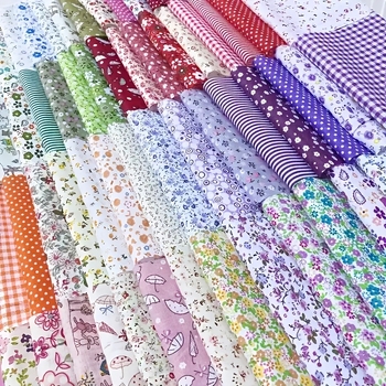 Patchwork pamučna tkanina s cvjetnim uzorkom – set ostataka za DIY početnike