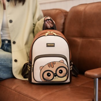 Női hátizsák PU anyagból, 20-35 L kapacitás, anime karikatúra minta, szabadidős utazási stílus, Nyár 2025