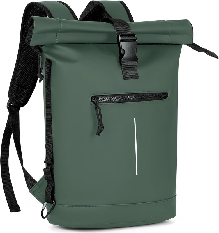 Ruksak s vodootpornim PVC materijalom za aktivnosti na otvorenom, unisex, za 16-inčni prijenosnik, kapacitet do 20 L, zakrivljene naramenice