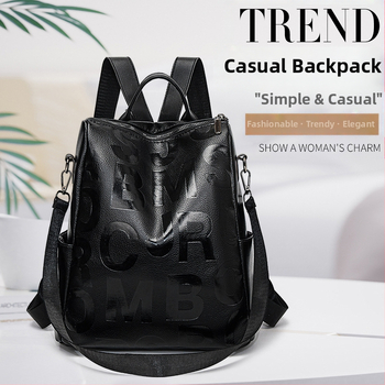 Γυναικείο PU σακίδιο πλάτης — ultra-light, χωρητικότητα 20–35 L, καμπύλη ιμάντας ώμου, επένδυση πολυεστέρα