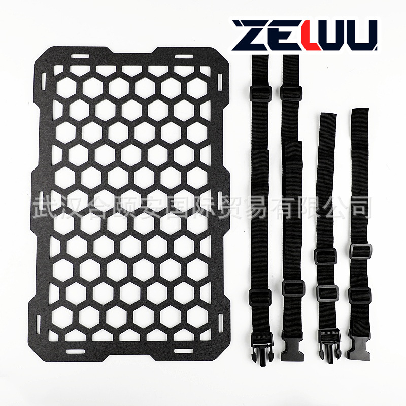 MOLLE šestougaoni panel za vješanje na automobilsku sjedalu, plastični, vodootporni i otporni na naprezanje, universalna kompatibilnost