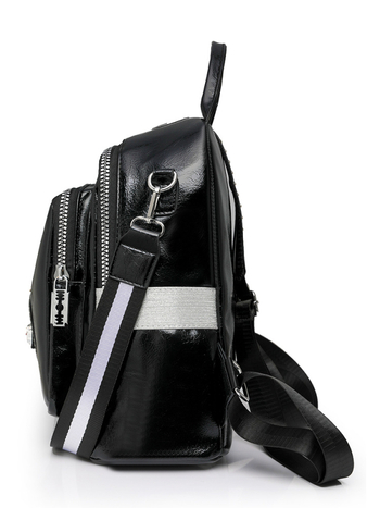 PU ranac velike kapacitete, zatvaranje zipom, pretinac za prijenosno računalo, džep za telefon, poliesterska podstava