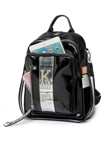 PU ranac velike kapacitete, zatvaranje zipom, pretinac za prijenosno računalo, džep za telefon, poliesterska podstava