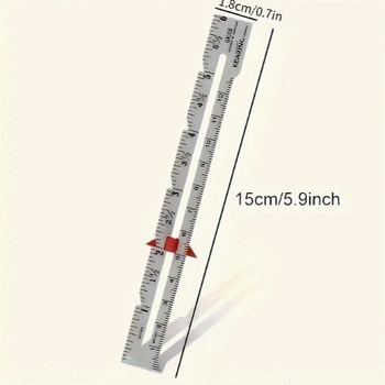 Šivačko ravnalo, ručni patchwork, aluminijsko podešavanje šavova, DIY mjerač — Creative Artist