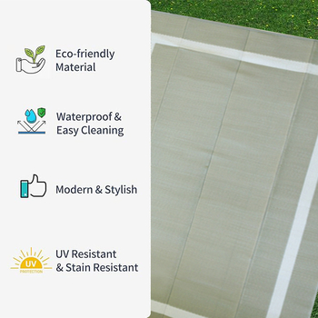 Πλαστικό στρώμα κάμπινγκ, ελαφρύ και φορητό για RV και αυλή, ανθεκτικό στην υγρασία, μοντέρνο στυλ μινιμαλισμού, πλένεται