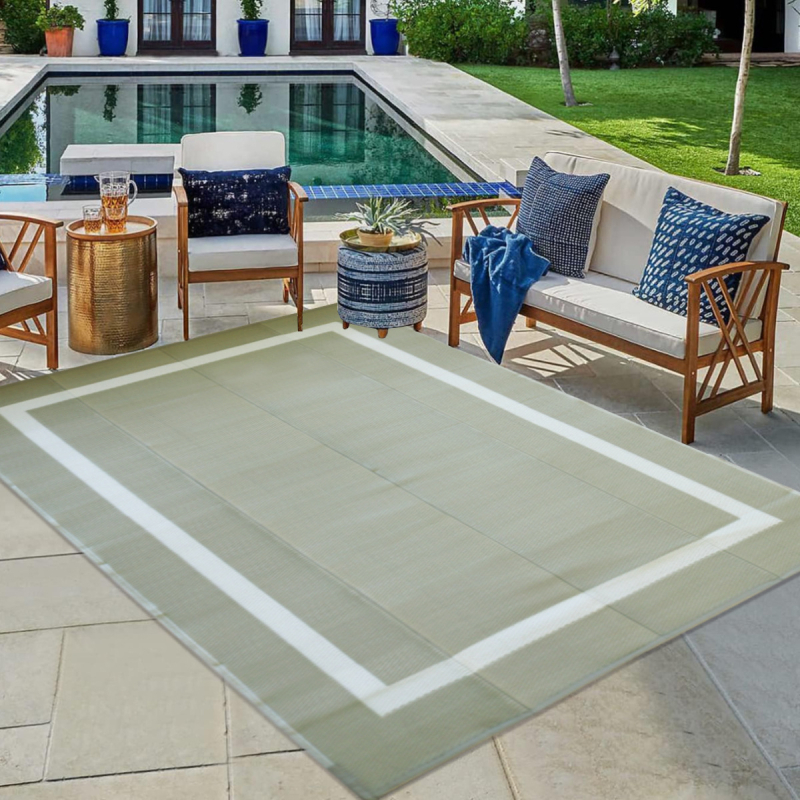 Plastična kamping podloga, lagana i prijenosna za RV i dvorište, otporna na vlagu, moderan minimalistički stil, periva