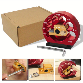 Προσαρμοσμένο εργαλείο στρογγυλοποίησης ξύλου με 8 οπές – ρυθμιζόμενο εργαλείο για μετατροπή τετραγωνισμένων ράβδων σε κυκλικό ξύλο, 1 σετ, μετρικό και αγγλικό σύστημα, για οικιακή χρήση