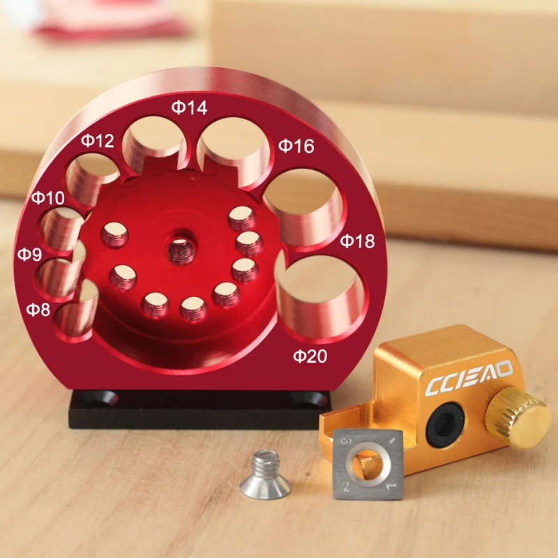 Prilagođeni alat za obradu drveta – prilagodljivi uređaj za pretvaranje četverokutnih štapića u okrugle, 1 komplet, metrički i imperijalni format, za kućnu uporabu