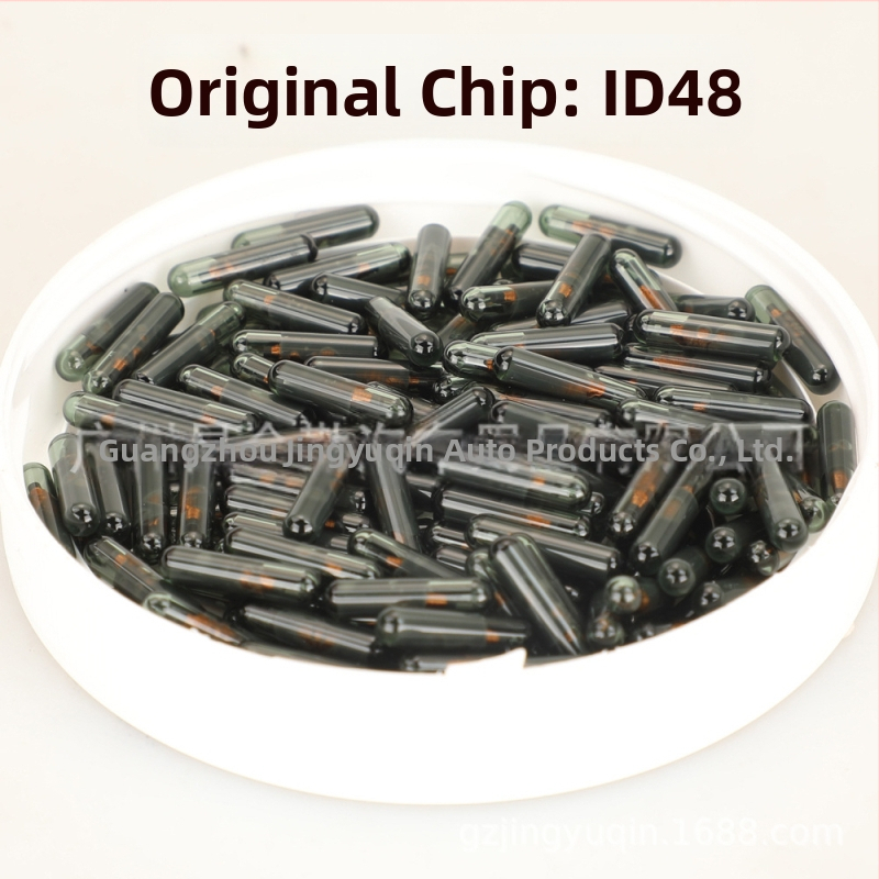 Jingyuqin ID48 stakleni transponder za ključeve automobila, model ID48, 2 g, kompatibilno VW/Skoda/Fiat, daljinsko upravljanje