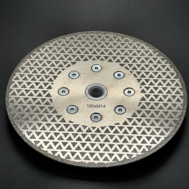 Dijamantni disk za rezanje mramora s elektroplatnim premazom; M14 navoj; pogodan za mramor, granit i pločice; kompatibilan s ručnom i stolnom pilom; maksimalna brzina 8500 RPM