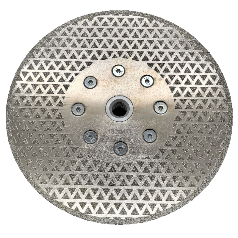 Dijamantni disk za rezanje mramora s elektroplatnim premazom; M14 navoj; pogodan za mramor, granit i pločice; kompatibilan s ručnom i stolnom pilom; maksimalna brzina 8500 RPM
