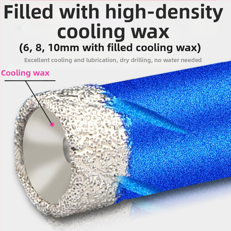 9-частен комплект диамантени боркорони с алуминиев калъф за пробиване на дупки в плочки, мрамор и гранит