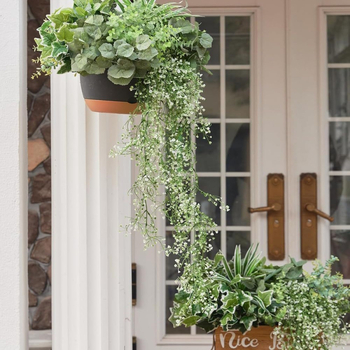 Изкуствен комплект с евкалиптови листа - пластмасов, инжекционно формован, сорт евкалипт, за сватби, на открито, реквизит за фотосесия и домашна декорация