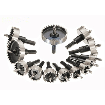 Fu City 13-частен комплект за пробиване на дупки от високоскоростна стомана, назъбени ръбове за метални плочи