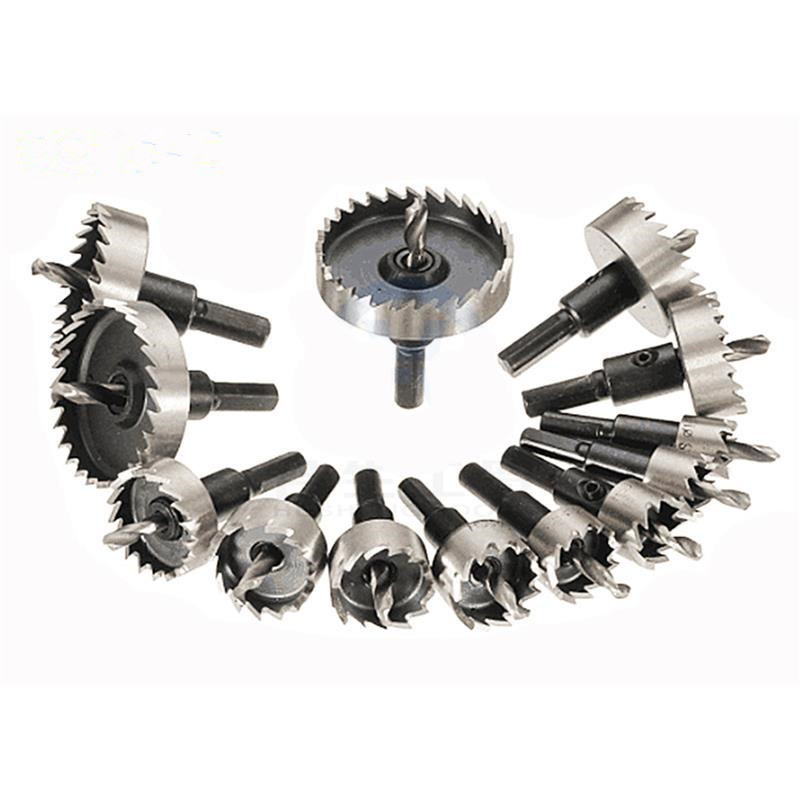 Fu City 13-частен комплект за пробиване на дупки от високоскоростна стомана, назъбени ръбове за метални плочи