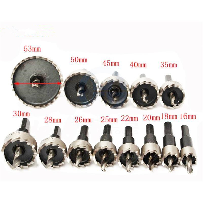 Fu City 13-частен комплект за пробиване на дупки от високоскоростна стомана, назъбени ръбове за метални плочи