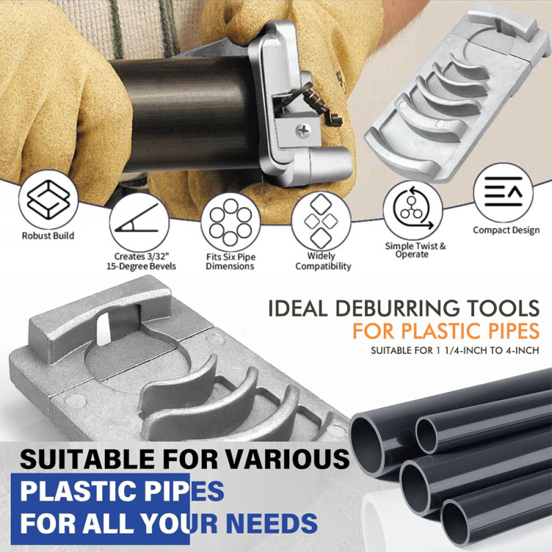 Инструмент за отстраняване на ръбове и довършване на PVC тръби, произход Фуцзян, Китай; марка Other.