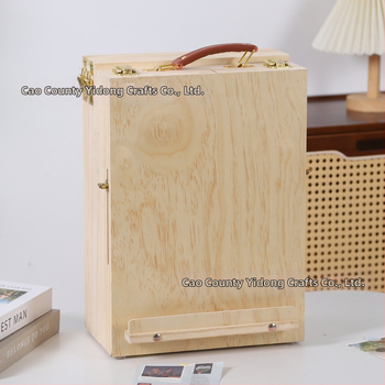 Ξύλινο επιτραπέζιο καβαλέτο με διαχωριστές και χωρίς καπάκι, μοντέρνος μινιμαλισμός για γραφική ύλη και καλλυντικά