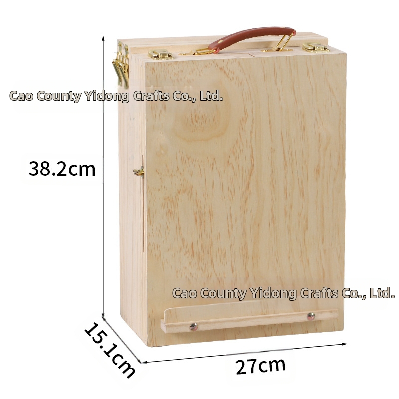 Настолен дървен мольберт с разделители и без капак, модерен минималистичен стил за канцелария и козметика